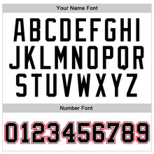 Load image into Gallery viewer, Custom White Black-Red Authentic Throwback Basketball Jersey