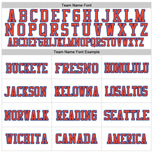 Load image into Gallery viewer, Custom White Orange-Royal Mesh Authentic Throwback Football Jersey