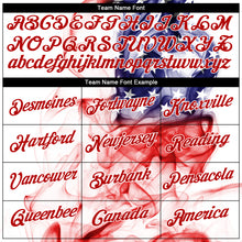 Load image into Gallery viewer, Custom White Red-Purple 3D American Flag Performance T-Shirt