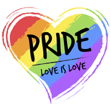 Load image into Gallery viewer, Custom White Purple-Light Blue Rainbow Colored Heart For Pride Love Is Love LGBT Performance T-Shirt