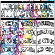 Load image into Gallery viewer, Custom White White-Black Round Neck Sublimation Basketball Suit Jersey