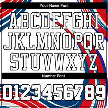 Load image into Gallery viewer, Custom White White-Red Round Neck Sublimation Basketball Suit Jersey