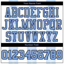 Load image into Gallery viewer, Custom White Light Blue-Black Round Neck Sublimation Basketball Suit Jersey