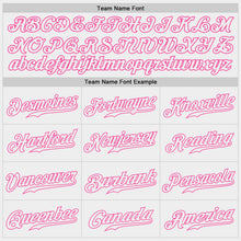 Load image into Gallery viewer, Custom White White-Pink Authentic Baseball Jersey