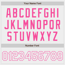 Load image into Gallery viewer, Custom White White-Pink Authentic Baseball Jersey