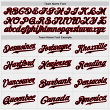 Load image into Gallery viewer, Custom White Black-Red Authentic Baseball Jersey