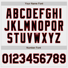 Load image into Gallery viewer, Custom White Black-Red Authentic Baseball Jersey