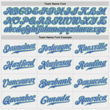 Load image into Gallery viewer, Custom White Blue-Kelly Green Authentic Baseball Jersey