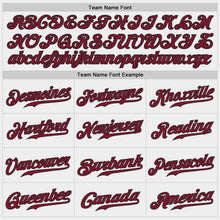 Load image into Gallery viewer, Custom White Crimson-Black Authentic Baseball Jersey