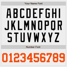 Load image into Gallery viewer, Custom White Orange-Black Authentic Baseball Jersey