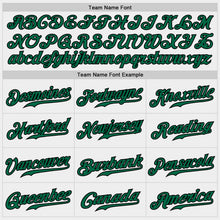 Load image into Gallery viewer, Custom White Kelly Green-Black Authentic Baseball Jersey