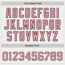 Load image into Gallery viewer, Custom White Medium Pink-Black Authentic Baseball Jersey