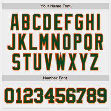 Load image into Gallery viewer, Custom White Green-Orange Authentic Baseball Jersey