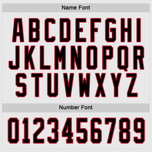 Load image into Gallery viewer, Custom White Black-Red Hockey Jersey