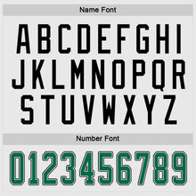 Load image into Gallery viewer, Custom White Kelly Green-Black Hockey Jersey