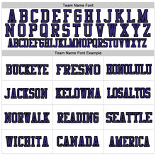 Load image into Gallery viewer, Custom White Purple Gray-Black Mesh Authentic Football Jersey