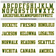 Load image into Gallery viewer, Custom White Green-Gold Mesh Authentic Football Jersey