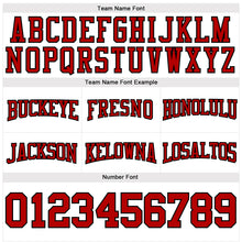Load image into Gallery viewer, Custom Stitched White Red-Black Football Pullover Sweatshirt Hoodie