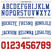 Load image into Gallery viewer, Custom Stitched White Red-Royal Football Pullover Sweatshirt Hoodie