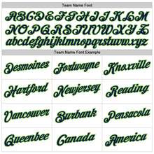 Load image into Gallery viewer, Custom White Navy-Neon Green Performance T-Shirt