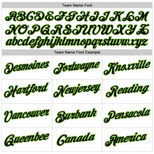 Load image into Gallery viewer, Custom White Black-Neon Green Performance T-Shirt