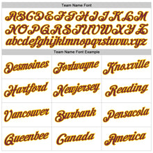 Load image into Gallery viewer, Custom White Burgundy-Gold Performance T-Shirt