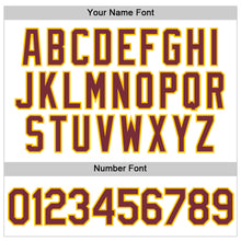 Load image into Gallery viewer, Custom White Burgundy-Gold Performance T-Shirt