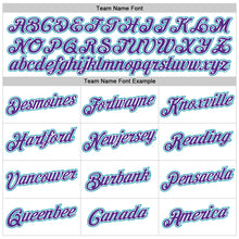 Load image into Gallery viewer, Custom White Purple-Teal Performance T-Shirt