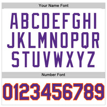 Load image into Gallery viewer, Custom White Purple-Orange Performance T-Shirt