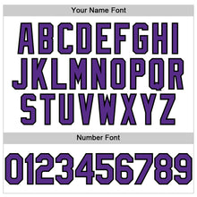 Load image into Gallery viewer, Custom White Purple-Black Performance T-Shirt