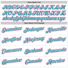 Load image into Gallery viewer, Custom White Pink-Teal Performance T-Shirt