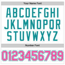 Load image into Gallery viewer, Custom White Pink-Teal Performance T-Shirt