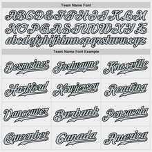 Load image into Gallery viewer, Custom White Silver-Black Authentic Baseball Jersey