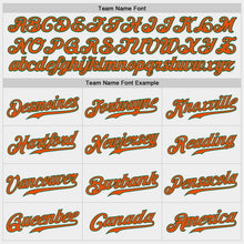 Load image into Gallery viewer, Custom White Orange-Kelly Green Authentic Baseball Jersey