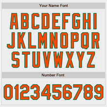 Load image into Gallery viewer, Custom White Orange-Kelly Green Authentic Baseball Jersey