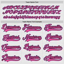 Load image into Gallery viewer, Custom White Purple Black-Pink Hockey Jersey