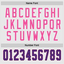 Load image into Gallery viewer, Custom White Purple Black-Pink Hockey Jersey
