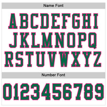 Load image into Gallery viewer, Custom White Kelly Green-Hot Pink Mesh Authentic Football Jersey