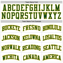 Load image into Gallery viewer, Custom White Green-Gold Authentic Throwback Basketball Jersey