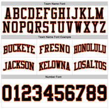 Load image into Gallery viewer, Custom White Black-Orange Authentic Throwback Basketball Shorts