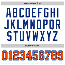 Load image into Gallery viewer, Custom White Orange-Royal Authentic Throwback Basketball Jersey