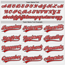 Load image into Gallery viewer, Custom White Red-Black Authentic Baseball Jersey