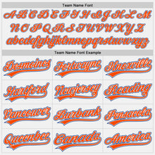 Load image into Gallery viewer, Custom White Orange-Royal Authentic Baseball Jersey