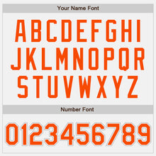 Load image into Gallery viewer, Custom White Orange-Gray Authentic Baseball Jersey