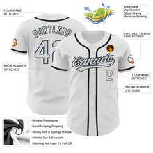 Load image into Gallery viewer, Custom White Silver-Black Authentic Baseball Jersey