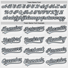 Load image into Gallery viewer, Custom White Silver-Black Authentic Baseball Jersey