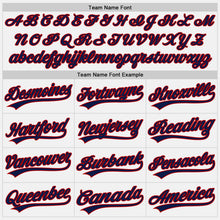 Load image into Gallery viewer, Custom White Red-Navy Authentic Baseball Jersey