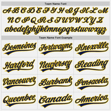 Load image into Gallery viewer, Custom White Navy-Gold Authentic Baseball Jersey