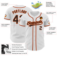 Load image into Gallery viewer, Custom White Black-Orange Authentic Baseball Jersey