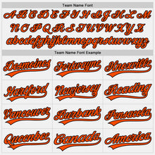 Load image into Gallery viewer, Custom White Orange-Black Authentic Baseball Jersey